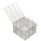 Anysizebasket Rectangular Wire Mesh Basket: 18Lx18Wx12H, 304 SS, 5/16 Rod Frame, Mesh: 8 x .047 TMT-180180120-Q08S - alternate 1